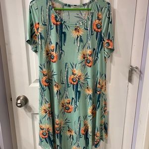 Pretty aqua dress, new, Jodifl, size Large.